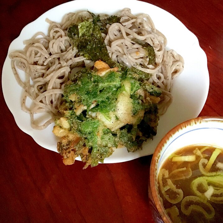 白エビと青じそのかき揚げ。